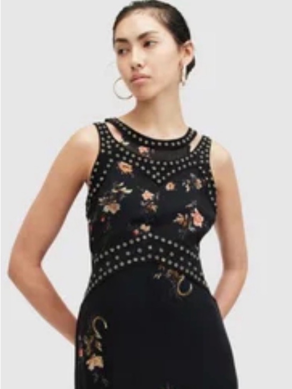 All Saints Suede lined Floral Dress